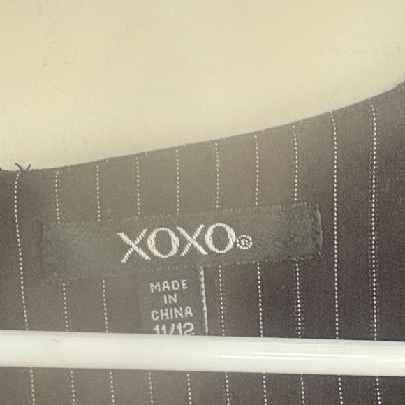 XOXO Black Pinstripe Mini Dress - Picture 8 of 9